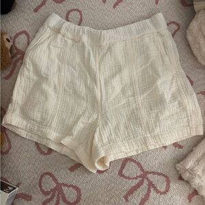 Madewell Women's High Waist Cream Shorts
